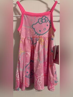 Hello Kitty Pink Multi-Color Sleeveless Dress